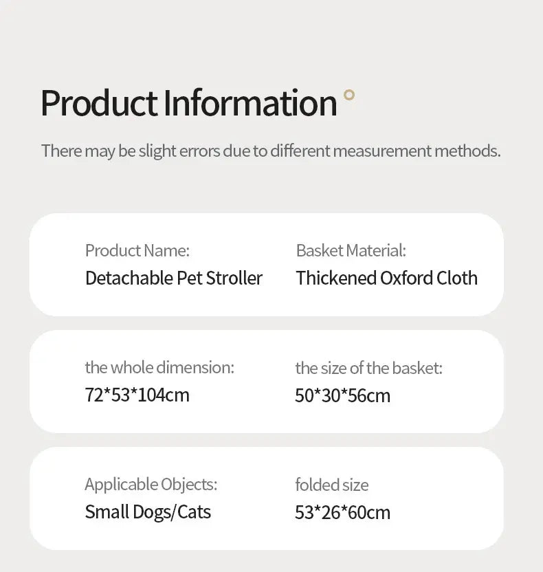hello!Baby~Rotatable, Detachable and Portable Pet Cart