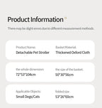 hello!Baby~Rotatable, Detachable and Portable Pet Cart