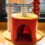 HELLO!kitty~Chinese Style Red & Yellow Plush Scratch-Resistant Cat Tree