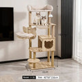 hello!kitty~5-Layer Comfortable Cat Tree for Cats, Made of Solid Wood