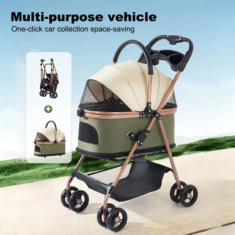 hello!Baby~Rotatable, Detachable and Portable Pet Cart
