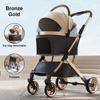 hello!kitty~Outdoor Detachable Pet Cart with Large Wheels (Khaki)