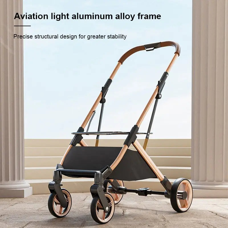 hello!kitty~Outdoor Detachable Pet Cart with Large Wheels (Khaki)