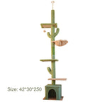 HELLO!KITTY~Premium Cactus Floor-to-Ceiling Cat Tree