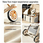 hello!Baby~Outdoor Lightweight Pet Cart with Double Removable Rails