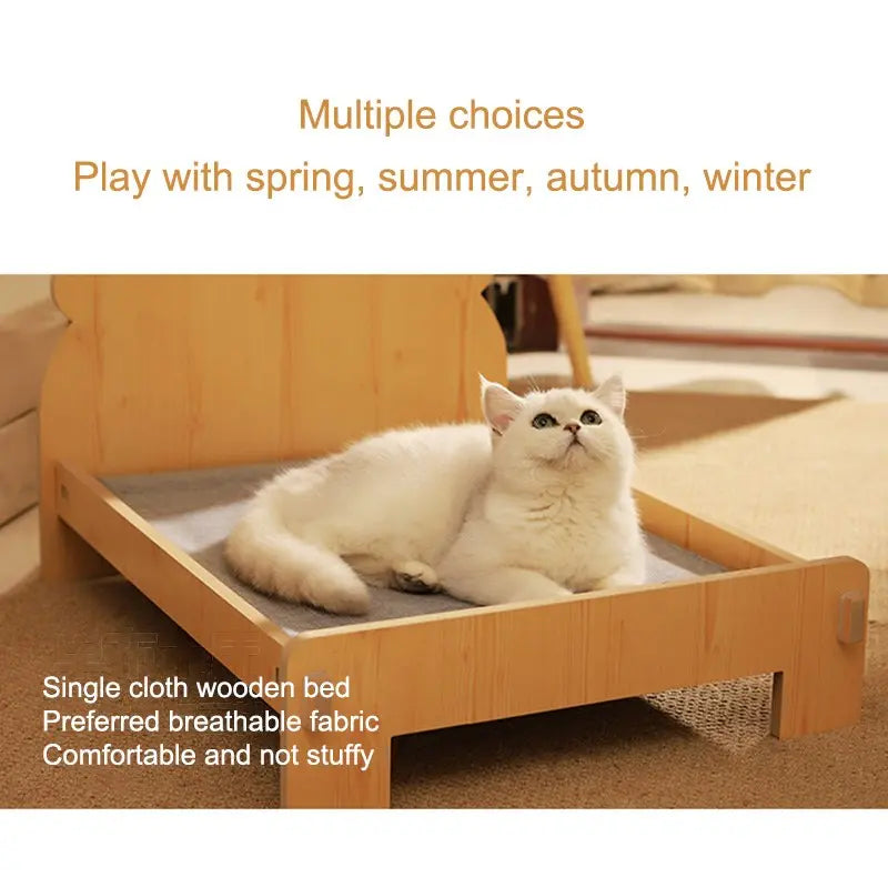 hello!kitty~Large Cat Bed with Mattress and Pillow (Bear Design)