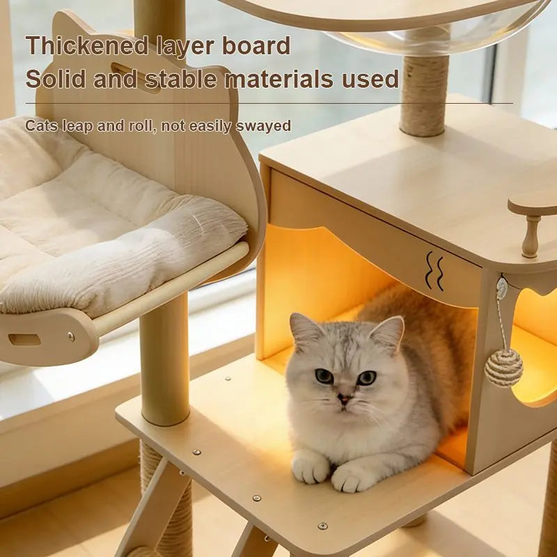hello!kitty~5-Layer Cat Entertainment Tree with Small Jumping Platform