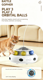 New Electric Cat Toy, Butterfly Wand Self Play Cat Turntable, Smart Interactive Pet Toy for Indoor Cats to Relieve Boredom