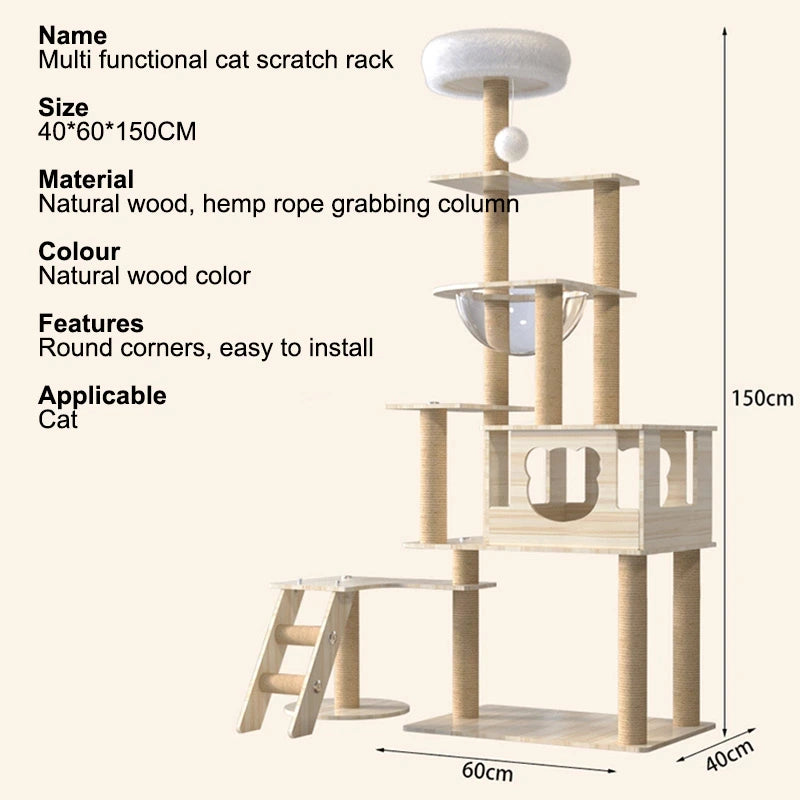 hello!kitty~Dome-Shaped Comfortable 5-Layer Cat Tree-Y1