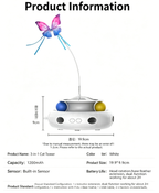 New Electric Cat Toy, Butterfly Wand Self Play Cat Turntable, Smart Interactive Pet Toy for Indoor Cats to Relieve Boredom
