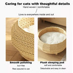hello!kitty~Pet Bed with Petal-Shaped Elevated Stand (Solid Wood)