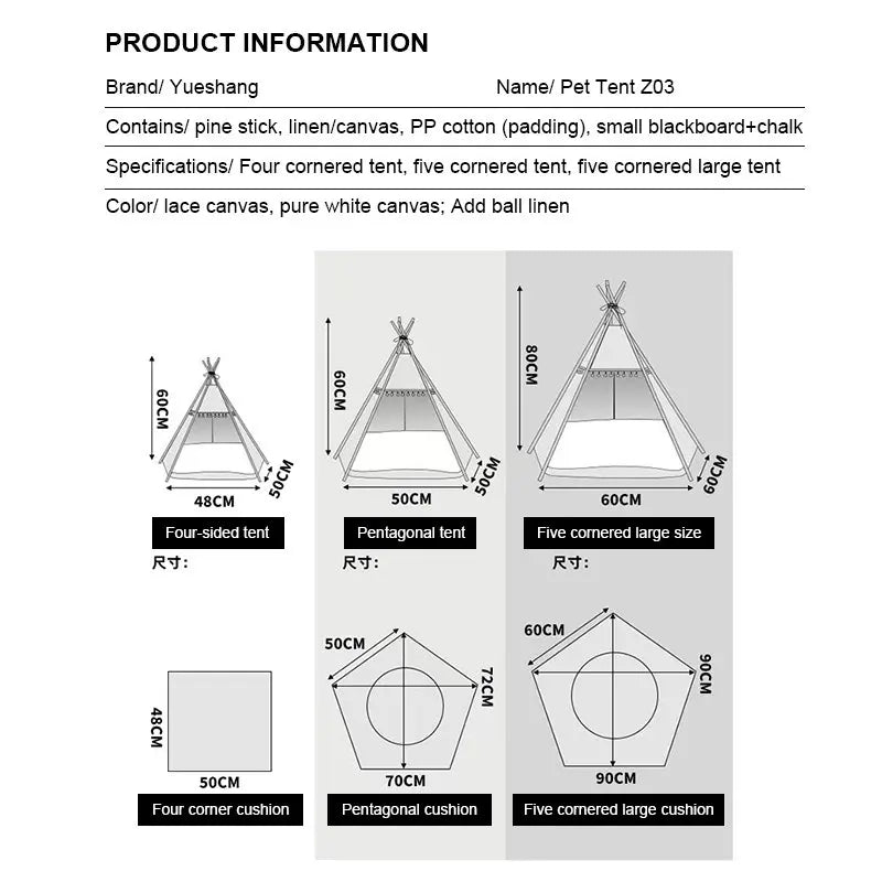 hello!kitty~Ins-style Home White Full Sheer Fabric Pet Tent (with Soft Cushion)